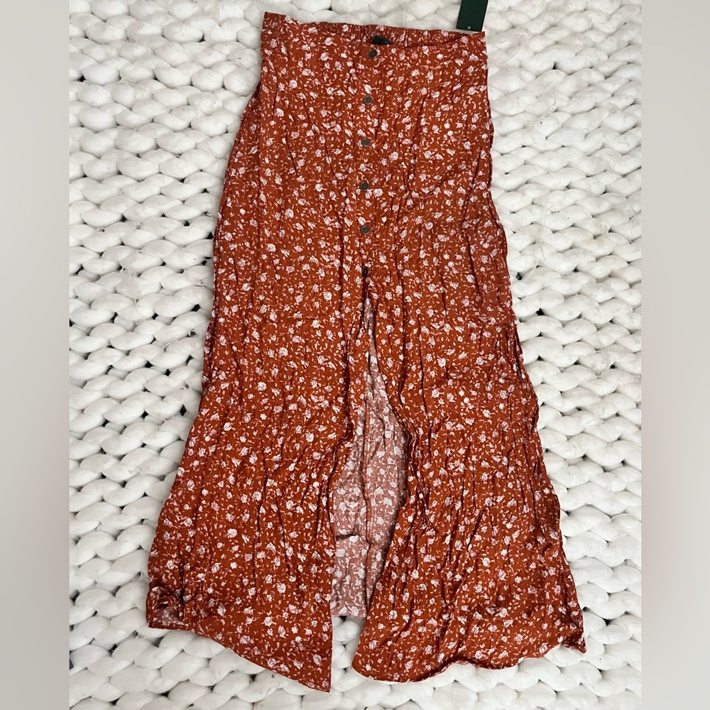 NWT Wild Fable Floral Maxi Skirt - Rust
